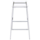 Coaster Furniture Jovani 182359 Acrylic Backless Bar Stool - Chrome IMAGE 4