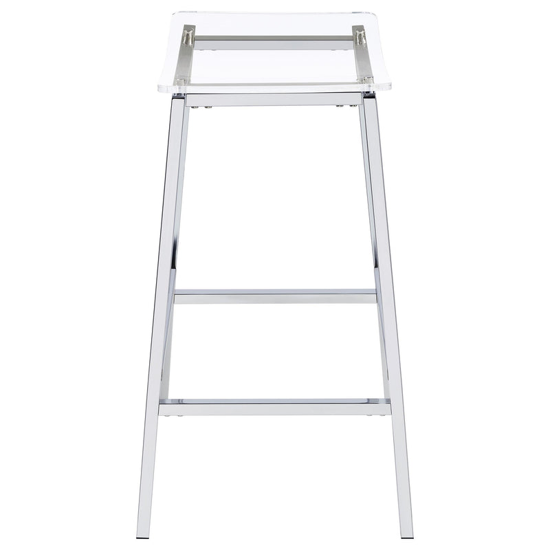 Coaster Furniture Jovani 182359 Acrylic Backless Bar Stool - Chrome IMAGE 4