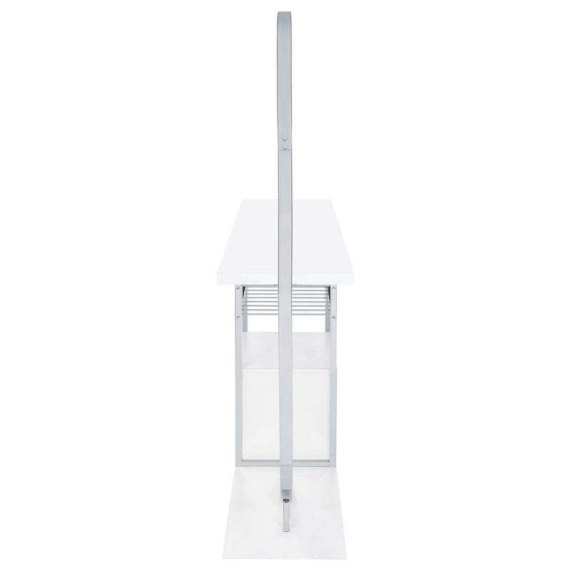 Coaster Furniture Risley 182798 2-door Circular LED Home Bar Cabinet - White High Gloss IMAGE 14