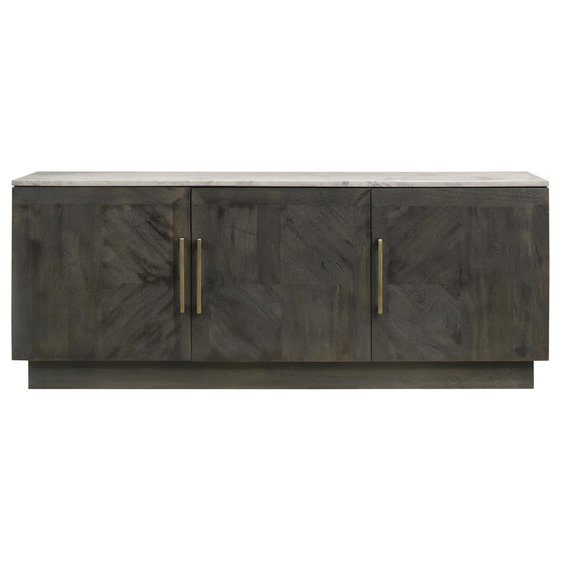 Coaster Furniture Dennis 190655 3-door Marble Top Sideboard Buffet - Tobacco Grey IMAGE 3