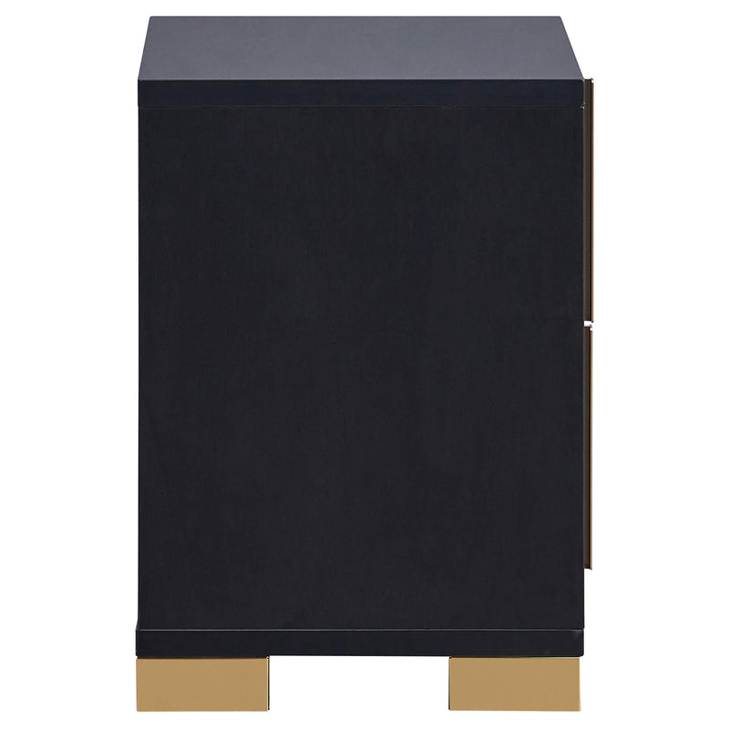 Coaster Furniture Marceline 222832 2-Drawer Nightstand - Black IMAGE 9