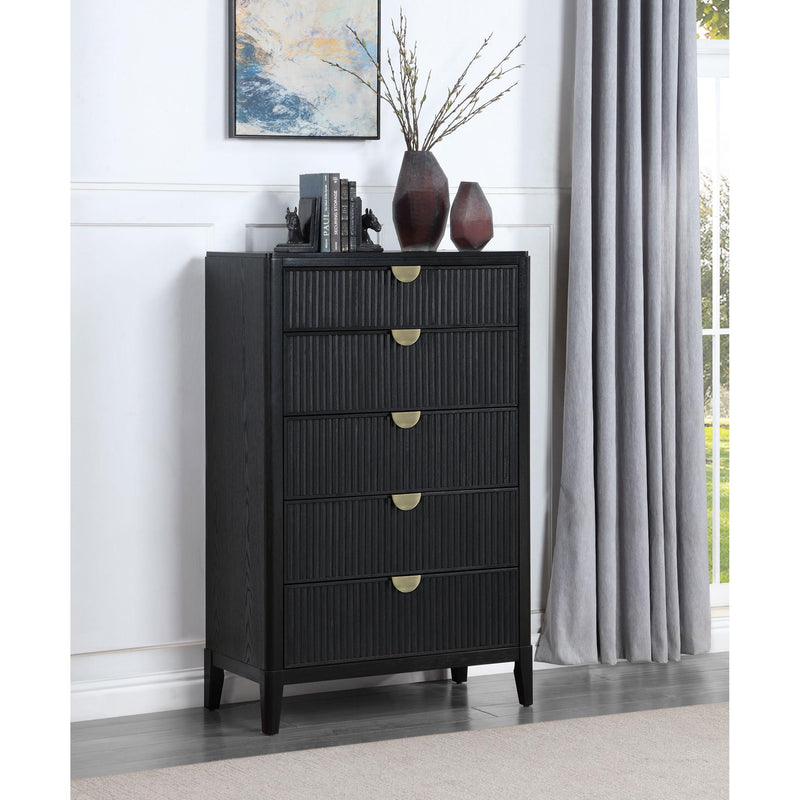 Coaster Furniture Brookmead 224715 5-Drawer Bedroom Chest - Black IMAGE 2