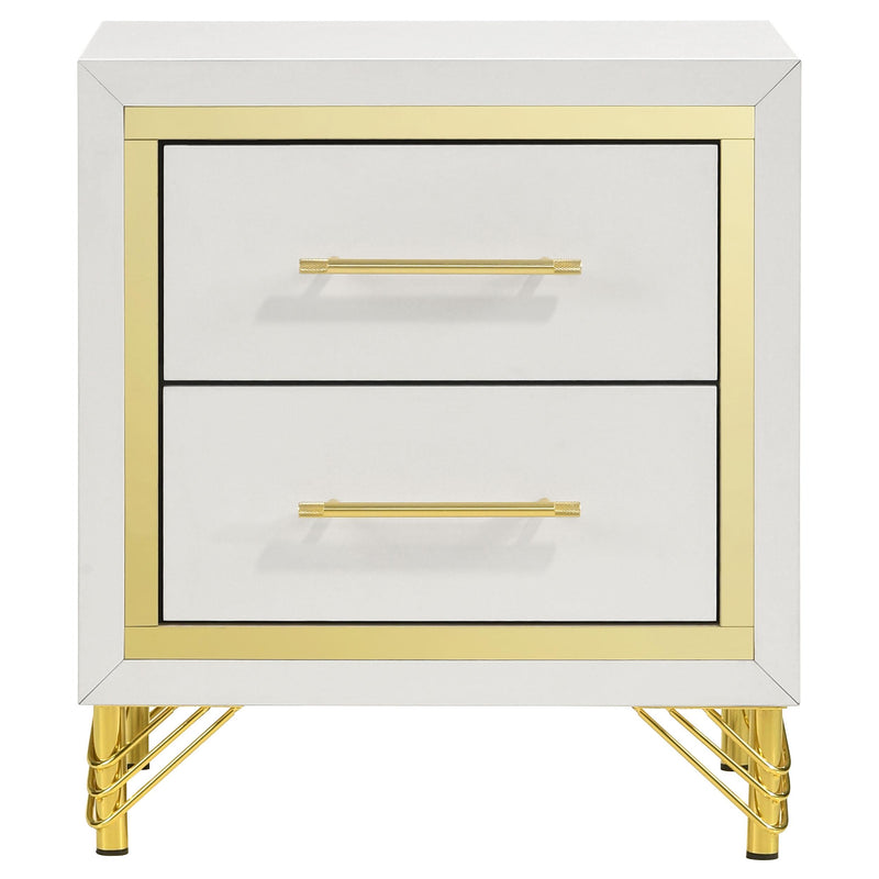 Coaster Furniture Lucia 224732 2-Drawer Nightstand Bedside Table - White IMAGE 3