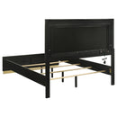Coaster Furniture Caraway 224781KE Wood Eastern King LED Panel Bed - Black IMAGE 3