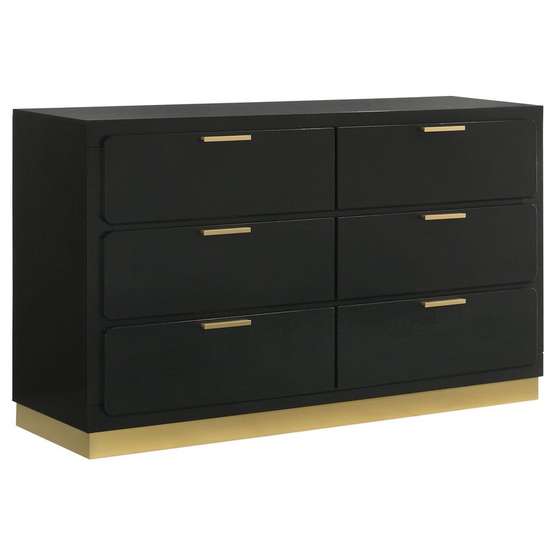 Coaster Furniture Caraway 224783 6-Drawer Dresser - Black IMAGE 1