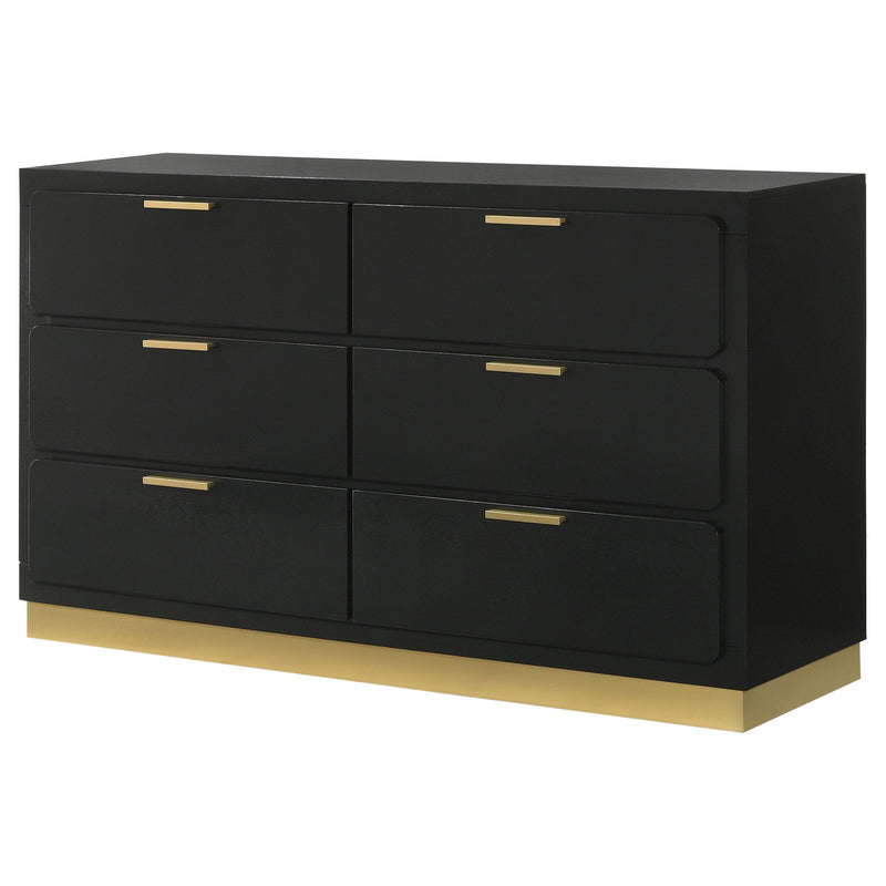 Coaster Furniture Caraway 224783 6-Drawer Dresser - Black IMAGE 3
