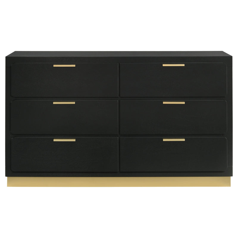 Coaster Furniture Caraway 224783 6-Drawer Dresser - Black IMAGE 4
