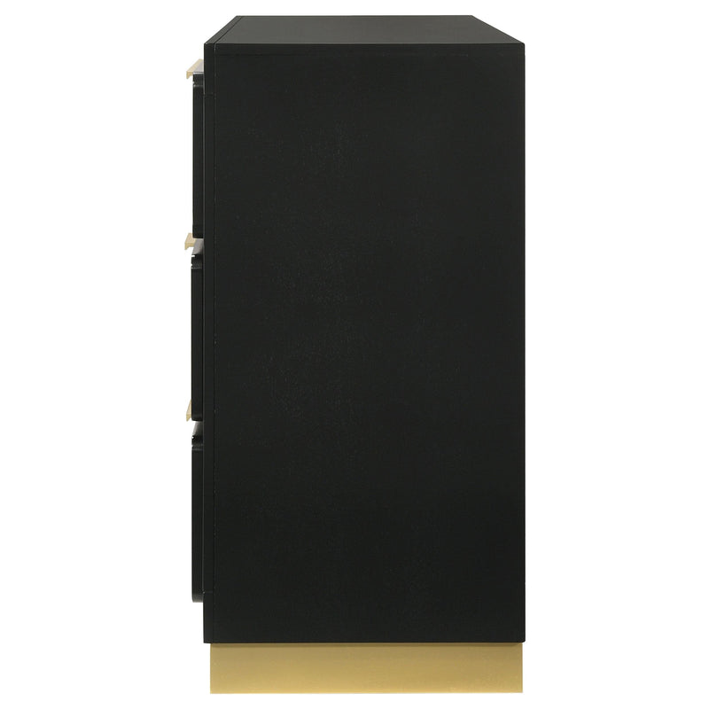 Coaster Furniture Caraway 224783 6-Drawer Dresser - Black IMAGE 5