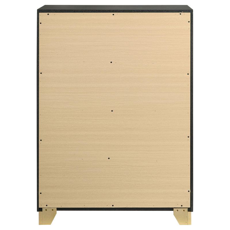 Coaster Furniture Caraway 224785 4-Drawer Bedroom Chest - Black IMAGE 7