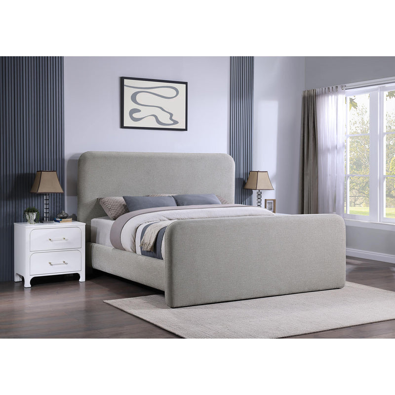 Coaster Furniture Wren 302052KE Upholstered Eastern King Panel Bed - Grey IMAGE 2
