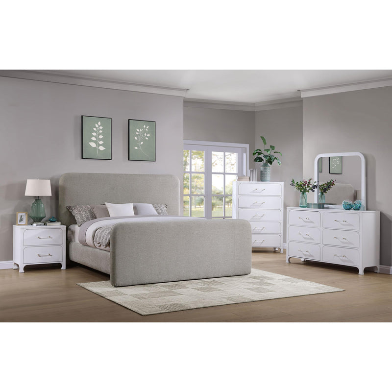 Coaster Furniture Wren 302052KE Upholstered Eastern King Panel Bed - Grey IMAGE 5