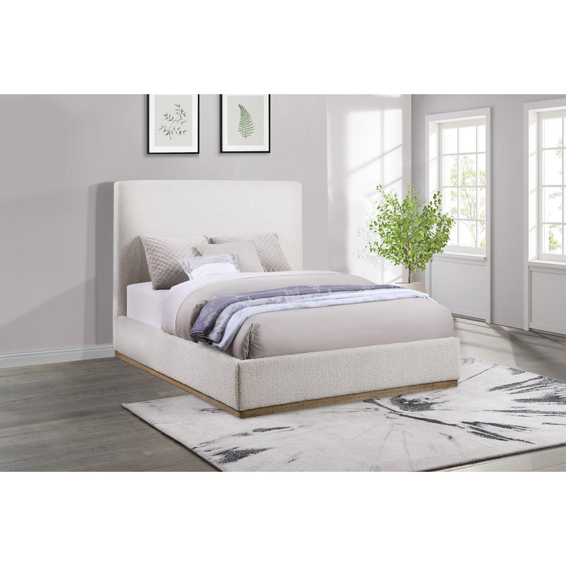 Coaster Furniture Knox 302053Q Upholstered Queen Panel Bed - Cream IMAGE 2