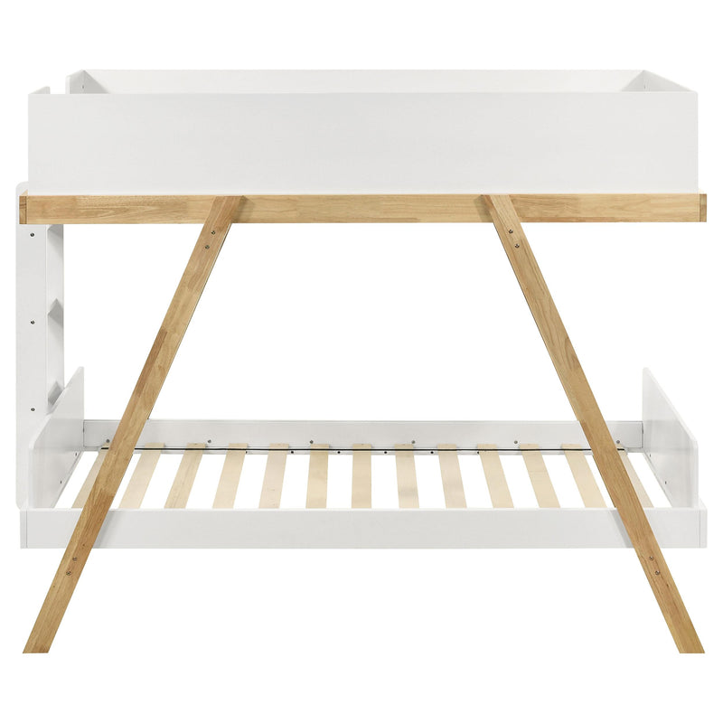 Coaster Furniture Frankie 460570T Wood Twin Over Twin Bunk Bed - White and Natural IMAGE 3