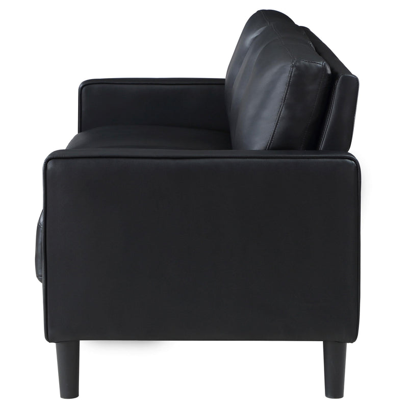 Coaster Furniture Ruth 508361 Upholstered Track Arm Sofa - Black IMAGE 5