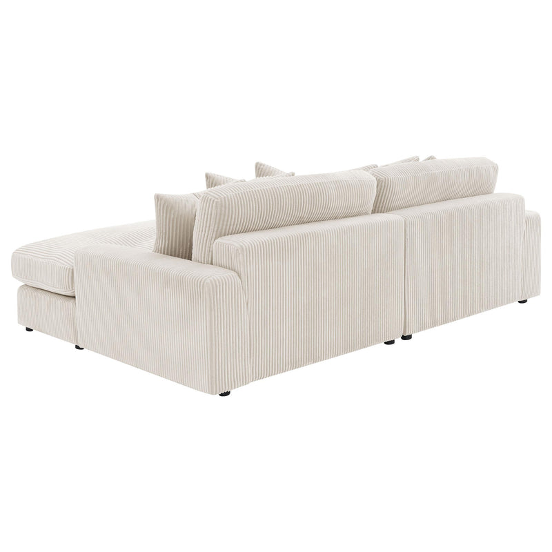 Coaster Furniture Blaine 509899 Upholstered Reversible Chaise Sectional Sofa - Sand IMAGE 5