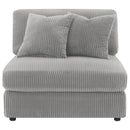 Coaster Furniture Blaine 509997 Upholstered Armless Chair - Fog IMAGE 3