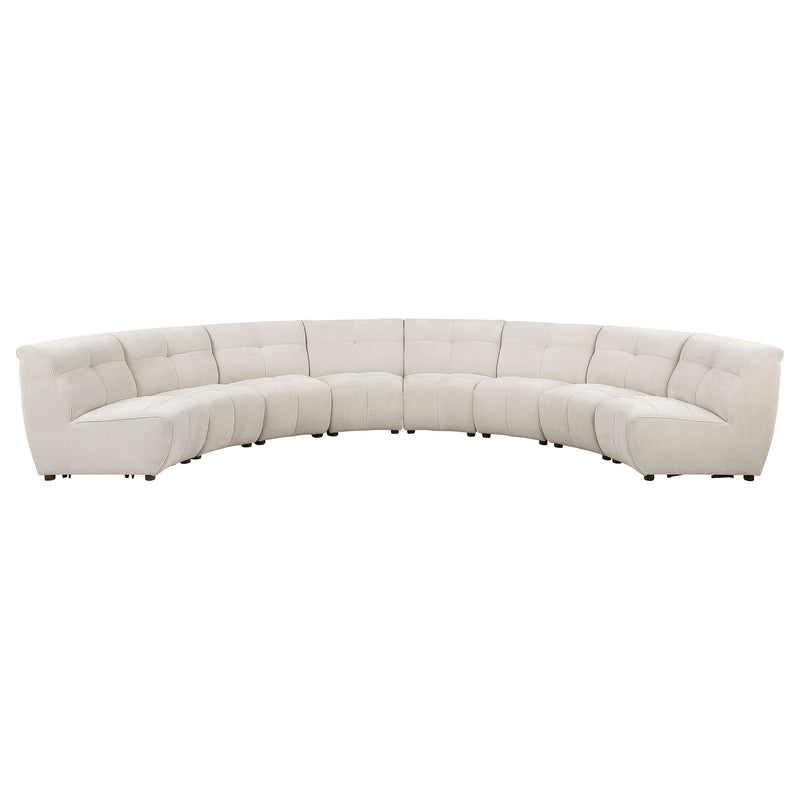 Coaster Furniture Charlotte 551300 8 pc Upholstered Modular Sectional Sofa - Ivory IMAGE 3