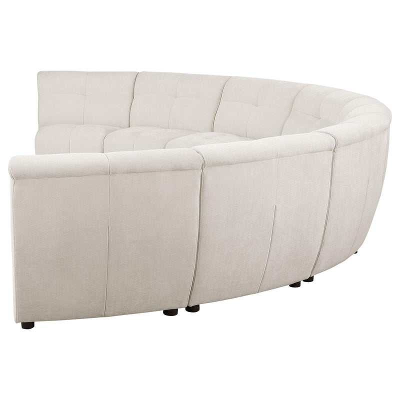 Coaster Furniture Charlotte 551300 8 pc Upholstered Modular Sectional Sofa - Ivory IMAGE 5