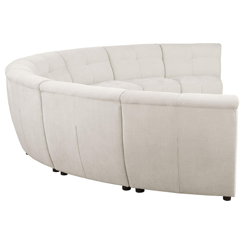 Coaster Furniture Charlotte 551300 8 pc Upholstered Modular Sectional Sofa - Ivory IMAGE 7
