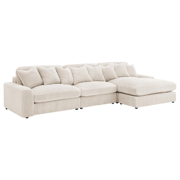 Coaster Furniture Blaine 509899-SET Upholstered Reversible Sectional Sofa - Sand IMAGE 1