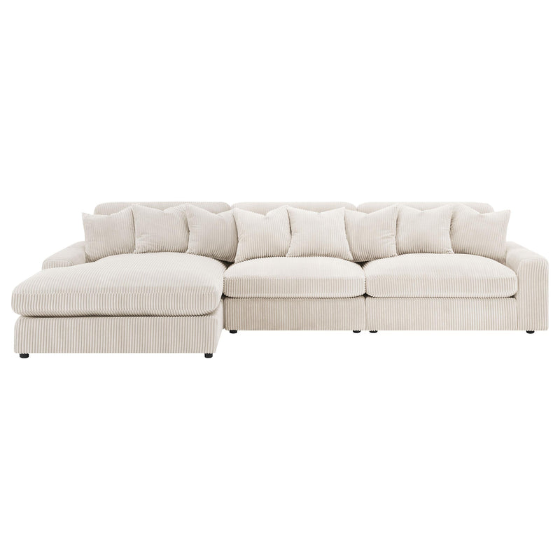Coaster Furniture Blaine 509899-SET Upholstered Reversible Sectional Sofa - Sand IMAGE 4
