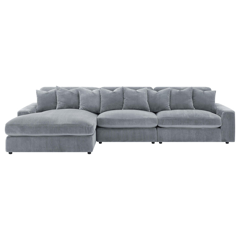 Coaster Furniture Blaine 509900-SET Upholstered Reversible Sectional Sofa - Fog IMAGE 4