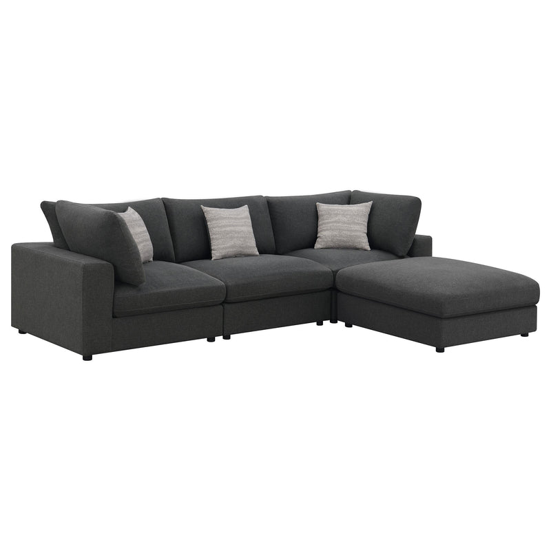 Coaster Furniture Serene 551324-SETB 4 pc Upholstered Modular Sectional - Charcoal IMAGE 1