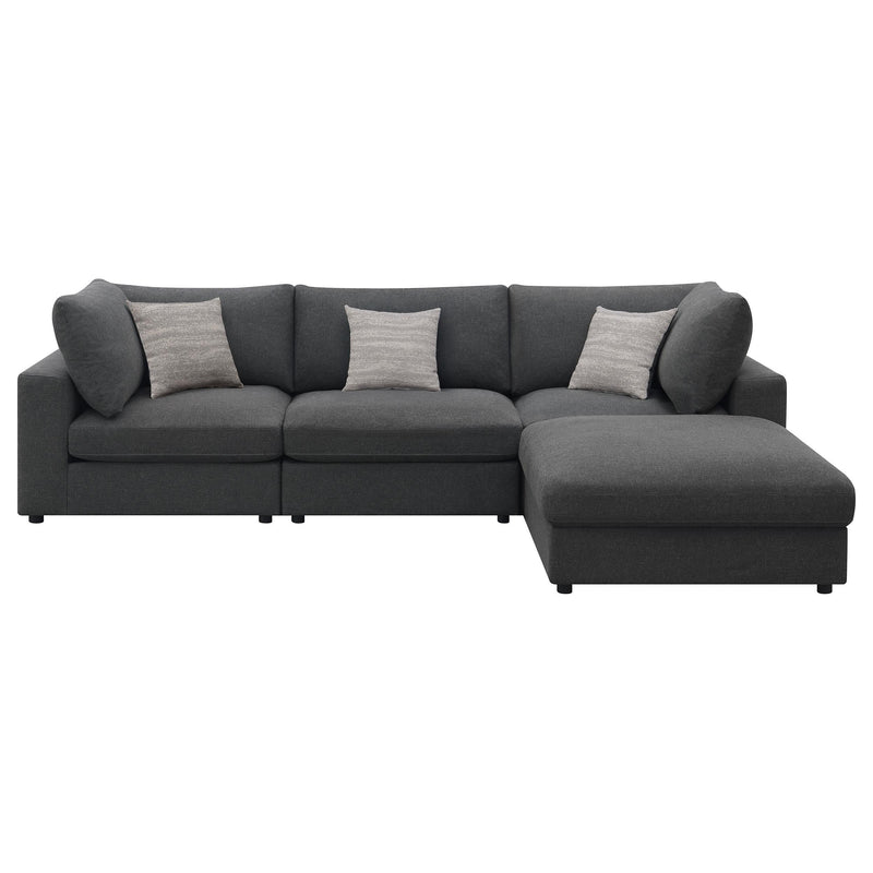 Coaster Furniture Serene 551324-SETB 4 pc Upholstered Modular Sectional - Charcoal IMAGE 2