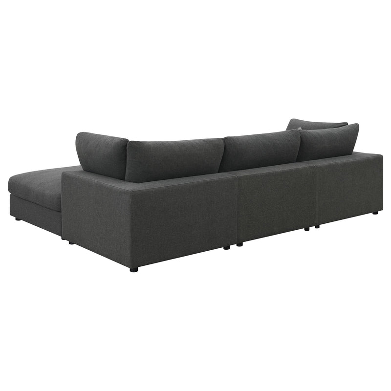 Coaster Furniture Serene 551324-SETB 4 pc Upholstered Modular Sectional - Charcoal IMAGE 3
