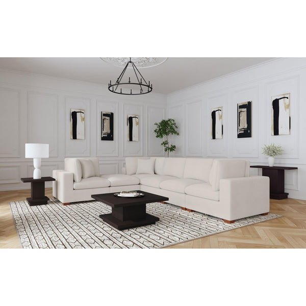 Coaster Furniture Lakeview 551461-SET 6 pc Upholstered Modular Sectional Sofa - Ivory IMAGE 1