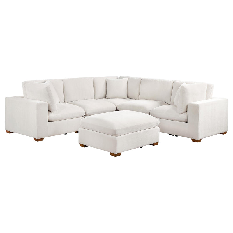 Coaster Furniture Lakeview 551461-SETA 5 pc Upholstered Modular Sectional Sofa - Ivory IMAGE 1