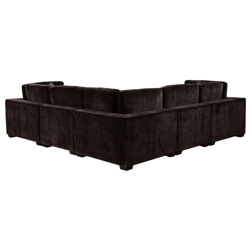 Coaster Furniture Lakeview 551464-SETA 5 pc Upholstered Modular Sectional Sofa - Dark Chocolate IMAGE 4