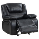 Coaster Furniture Camila 610246 Upholstered Glider Recliner Chair - Black IMAGE 4