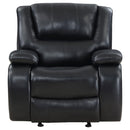 Coaster Furniture Camila 610246 Upholstered Glider Recliner Chair - Black IMAGE 5