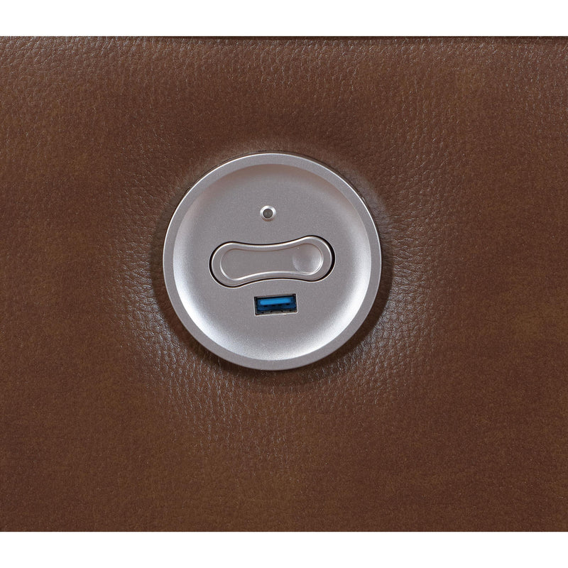 Coaster Furniture Greenfield 610265P Upholstered Power Reclining Loveseat - Saddle Brown IMAGE 12