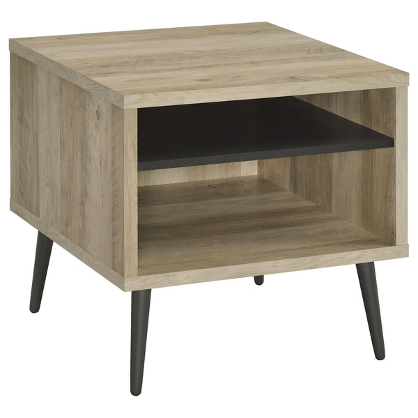 Coaster Furniture Welsh 701037 Square Engineered Wood Side End Table - Distressed Pine IMAGE 1