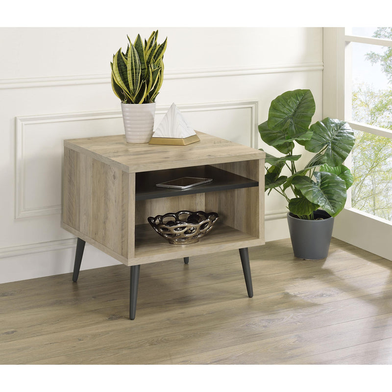 Coaster Furniture Welsh 701037 Square Engineered Wood Side End Table - Distressed Pine IMAGE 2