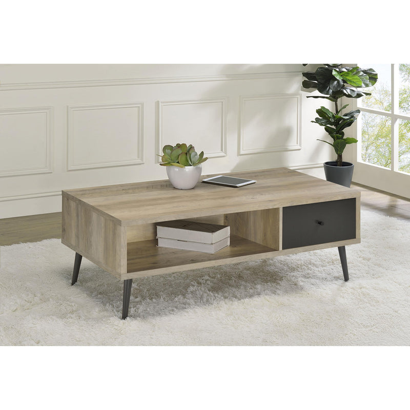 Coaster Furniture Welsh 701038 1-Drawer Engineered Wood Coffee Table - Distressed Pine IMAGE 2