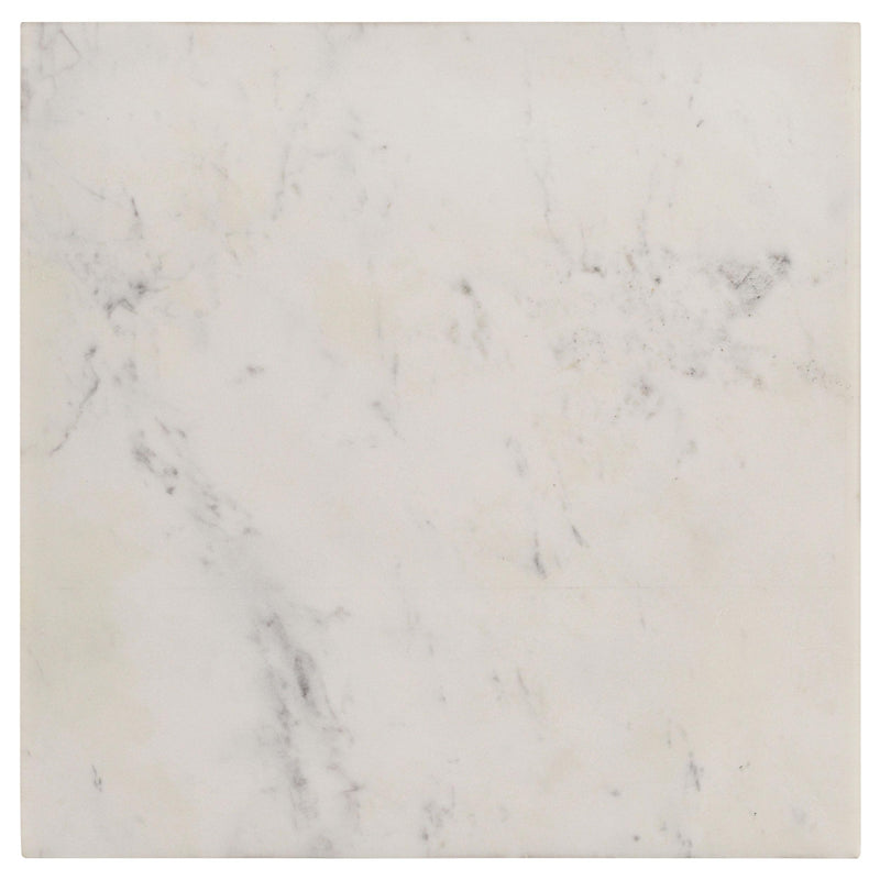 Coaster Furniture Tobin 707697 Square Marble Top End Table - White and Black IMAGE 4