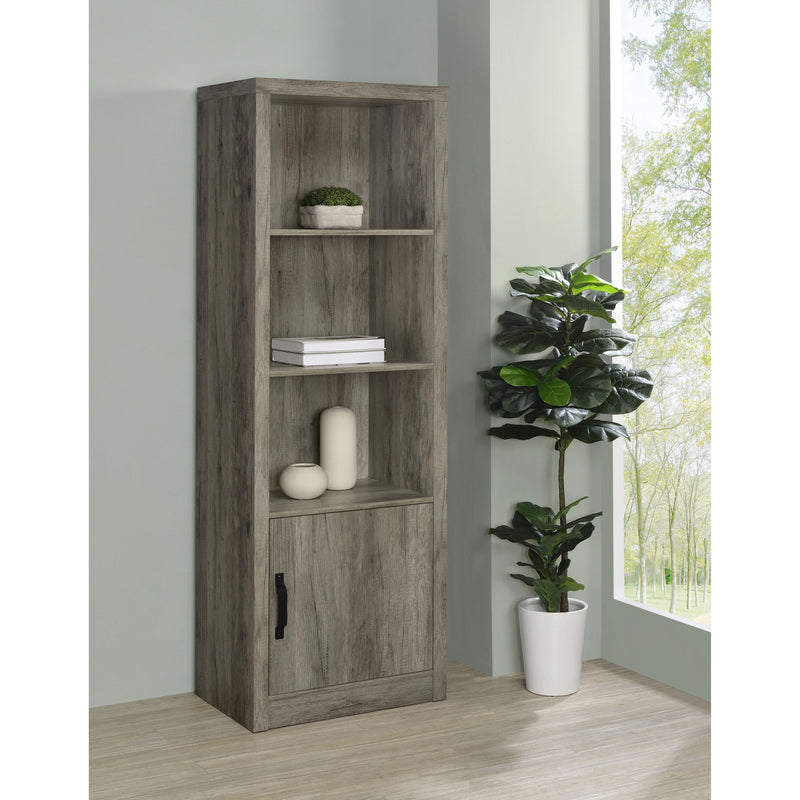 Coaster Furniture Burke 707726 3-shelf Engineered Wood Media Tower - Grey Driftwood IMAGE 2