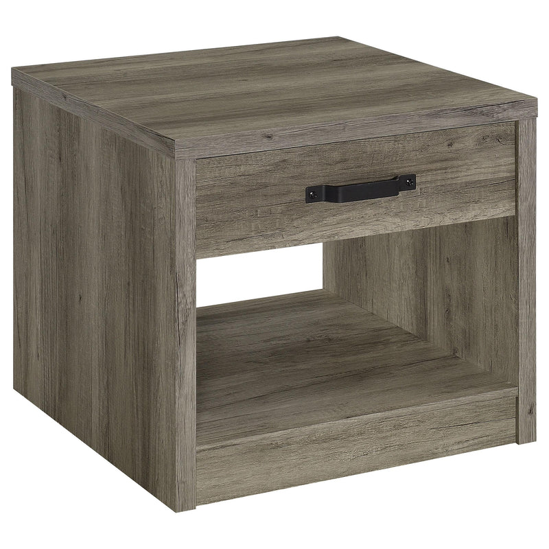 Coaster Furniture Felix 707727 1-Drawer Engineered Wood Side End Table - Grey Driftwood IMAGE 1