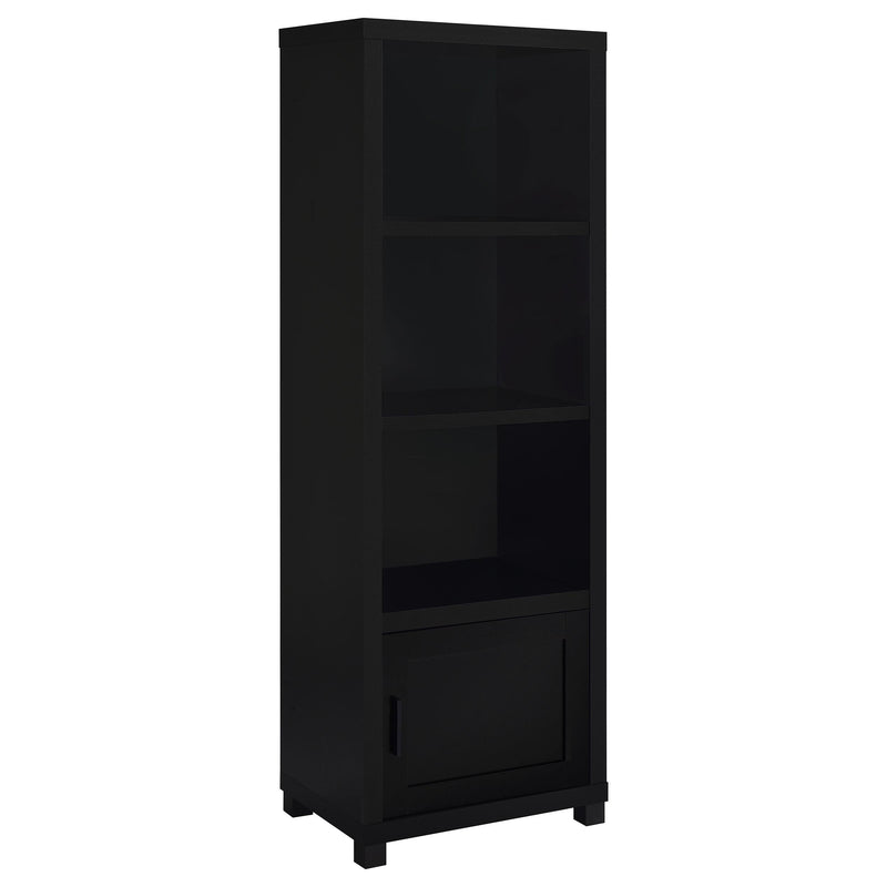 Coaster Furniture Jupiter 707756 3-shelf Engineered Wood Media Tower - Black IMAGE 1