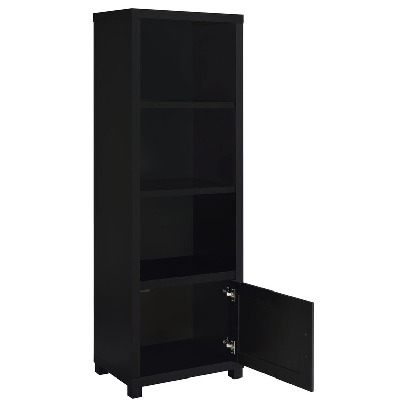 Coaster Furniture Jupiter 707756 3-shelf Engineered Wood Media Tower - Black IMAGE 3