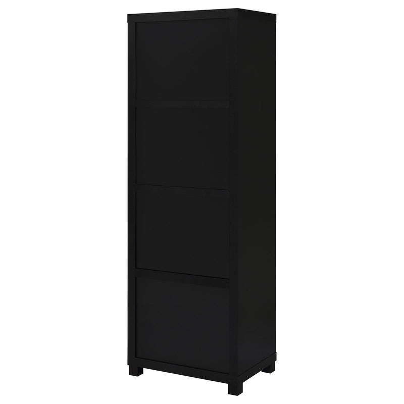 Coaster Furniture Jupiter 707756 3-shelf Engineered Wood Media Tower - Black IMAGE 8