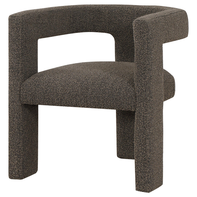 Coaster Furniture Petra 902880 Boucle Upholstered Accent Side Chair - Chocolate Brown IMAGE 3