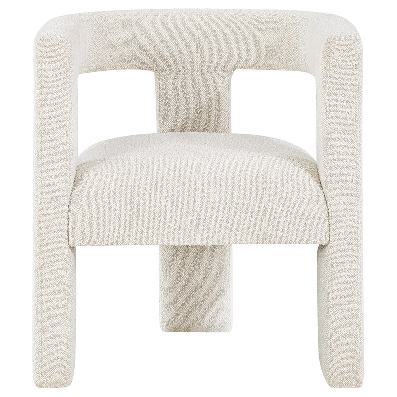 Coaster Furniture Petra 902881 Boucle Upholstered Accent Side Chair - White IMAGE 3