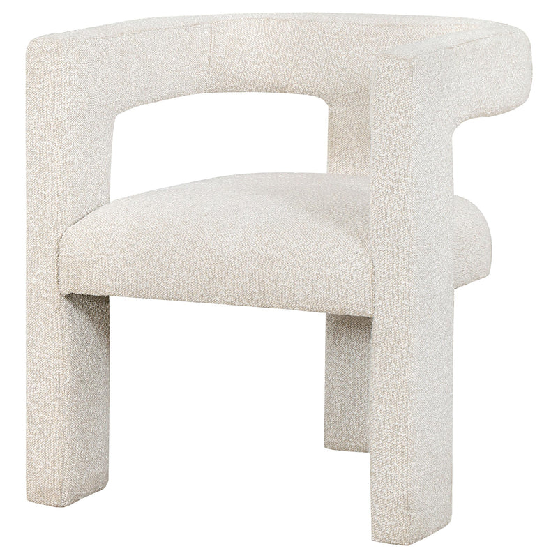 Coaster Furniture Petra 902881 Boucle Upholstered Accent Side Chair - White IMAGE 4