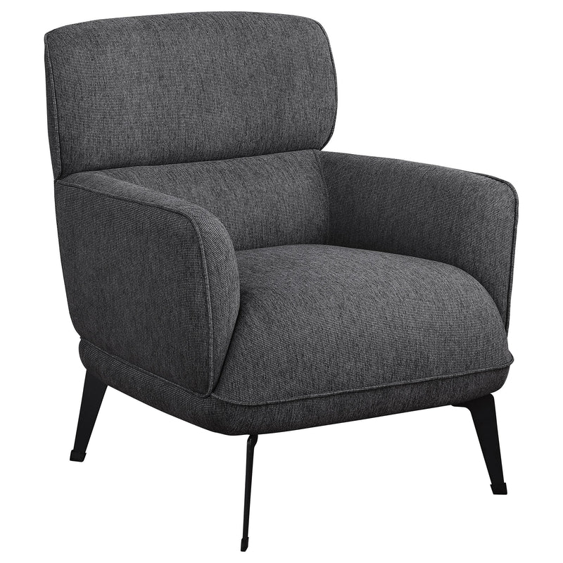 Coaster Furniture Andrea 903082 Upholstered Crecent Arm Accent Chair - Grey IMAGE 1
