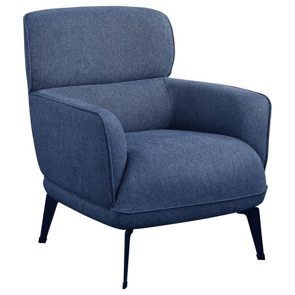 Coaster Furniture Andrea 903083 Upholstered Crecent Arm Accent Chair - Blue IMAGE 1