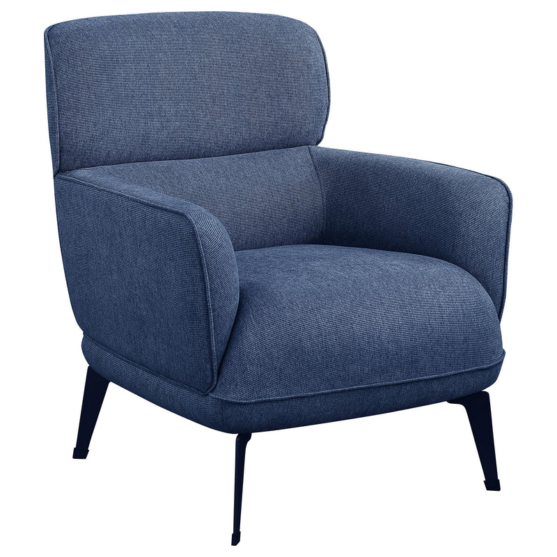 Coaster Furniture Andrea 903083 Upholstered Crecent Arm Accent Chair - Blue IMAGE 1